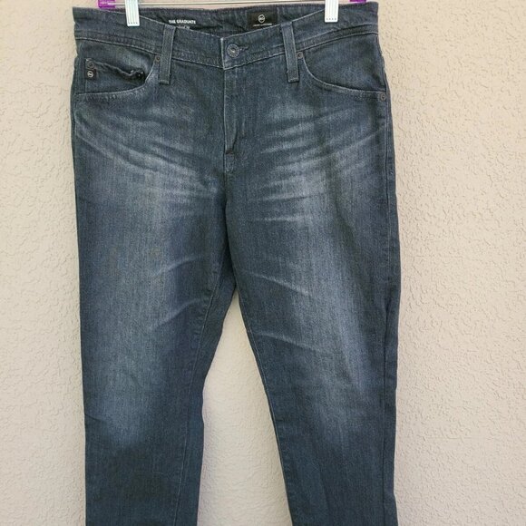 AG Adriano Goldschmied Men's The Graduate Tailored Leg Black Stretch Pants Sz 30 - Picture 1 of 6